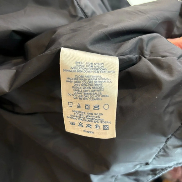 LAND’S END Sz XL Goose Down Many Pockets Funnel Neck Zipper Puffer  Coat Jacket - Picture 10 of 12